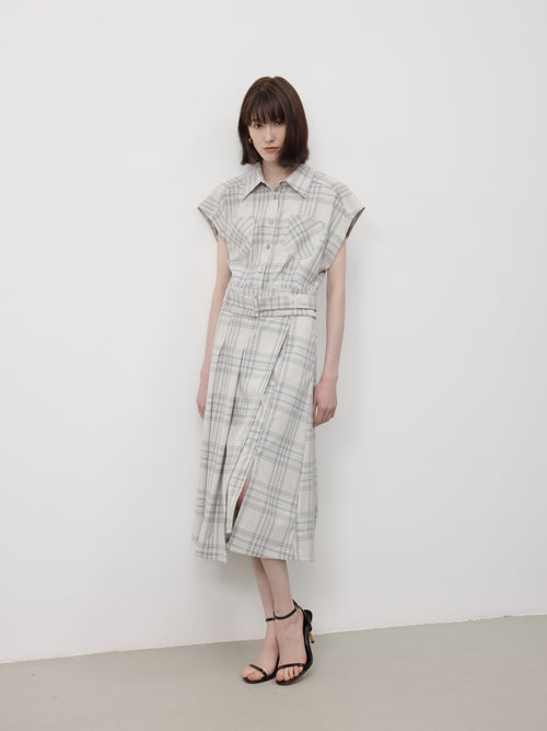 Elin Plaid Dress