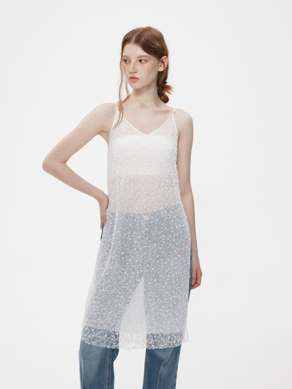 Luna Beaded Lace Dress