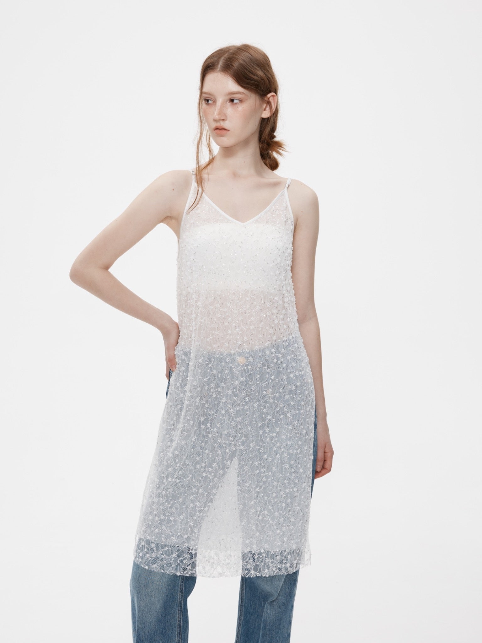 Luna Beaded Lace Dress