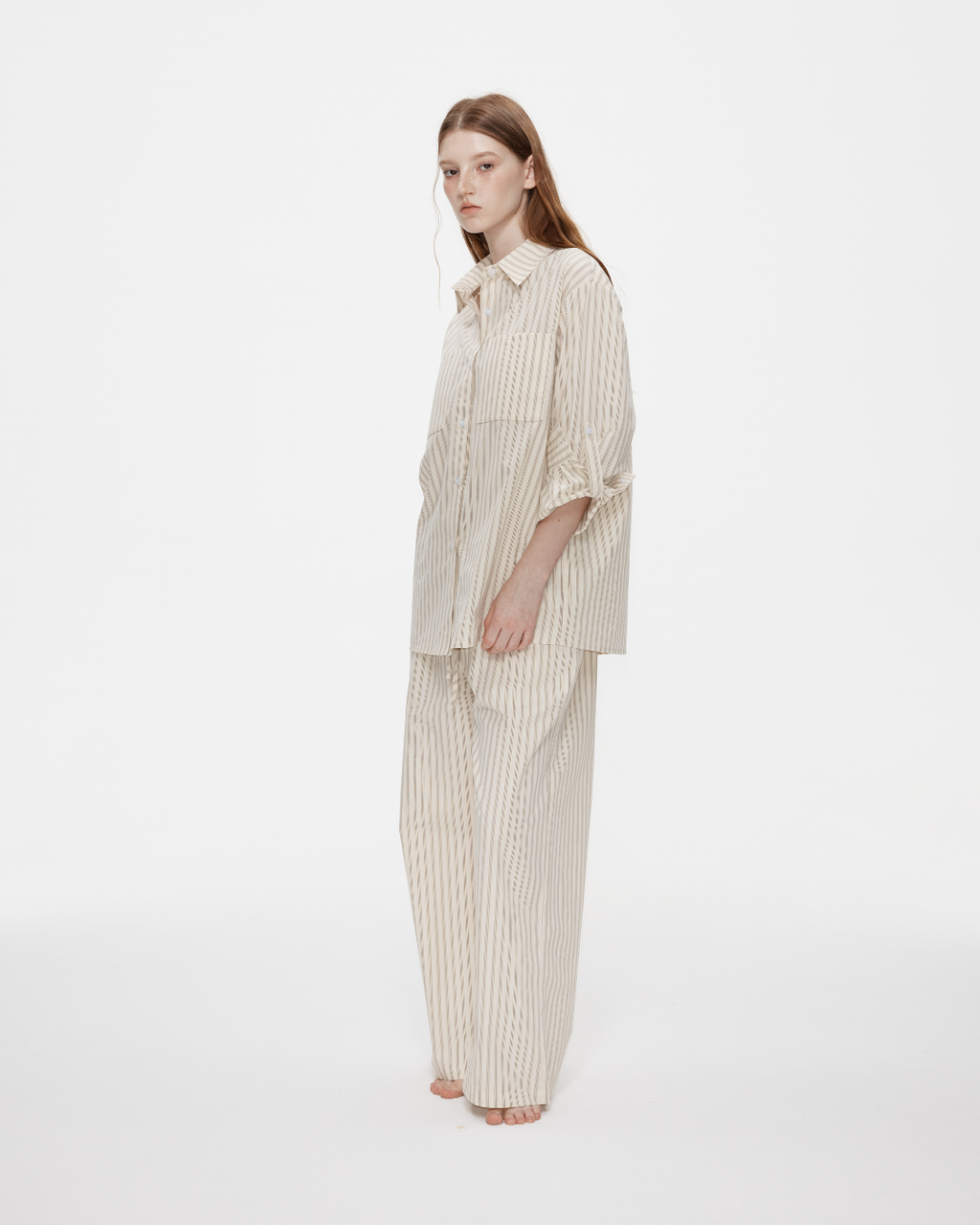 Naeun Stripes Cotton Pants