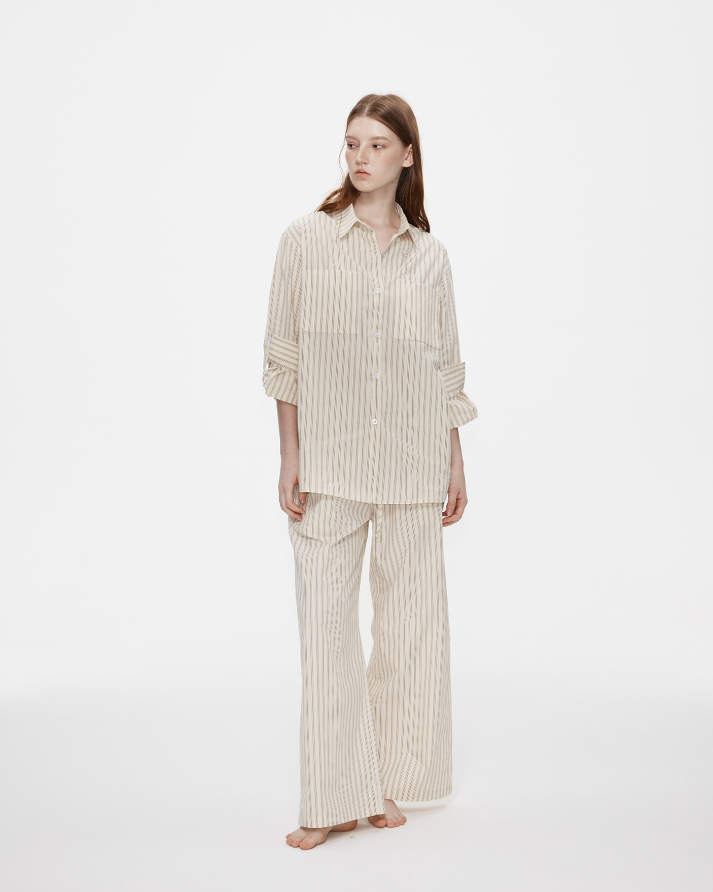 Naeun Stripes Cotton Pants