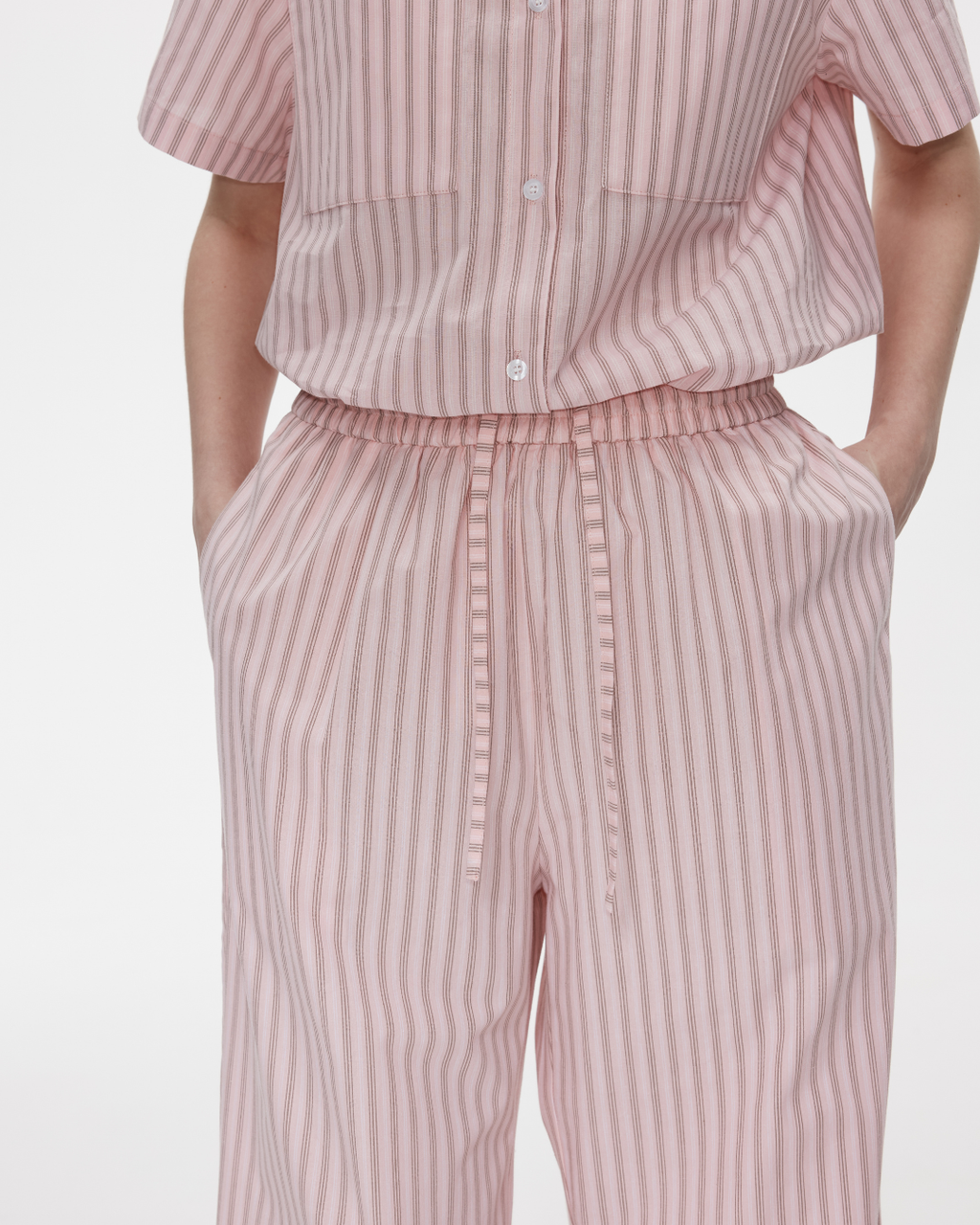 Naeun Stripes Cotton Pants