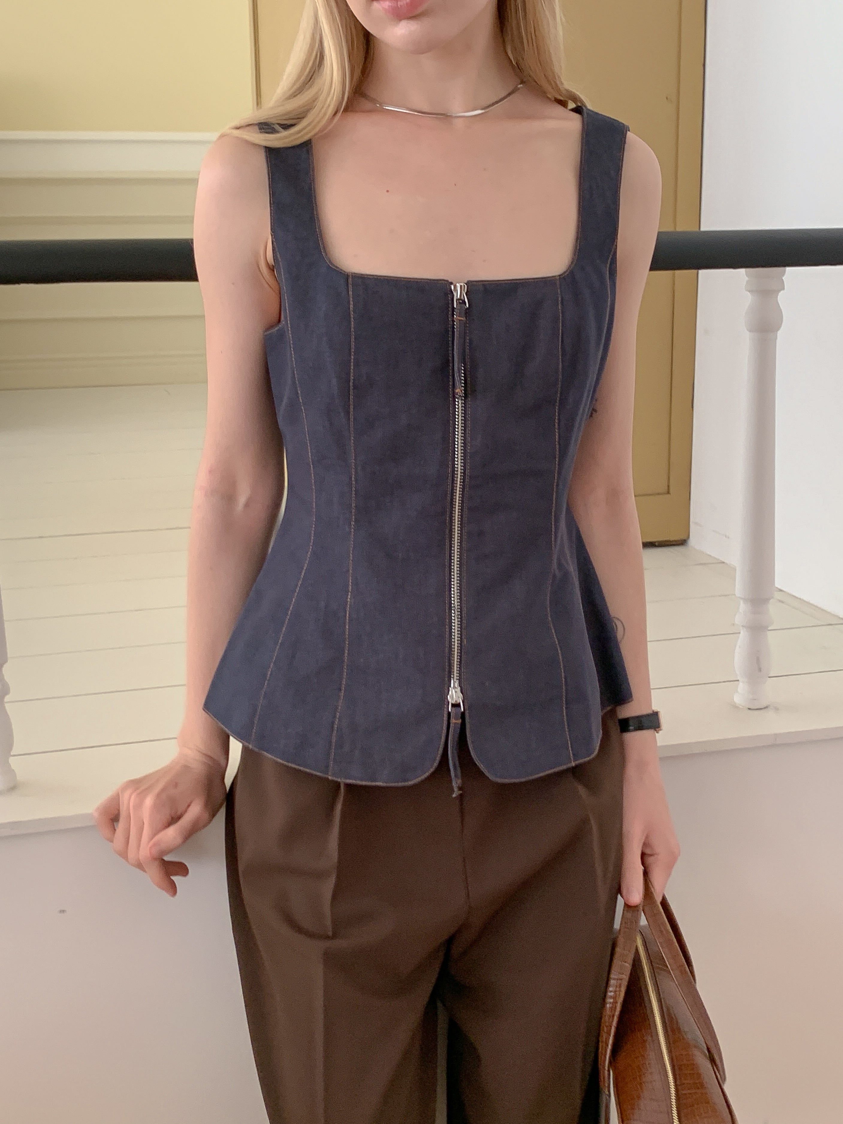 Maeve Denim Bustier