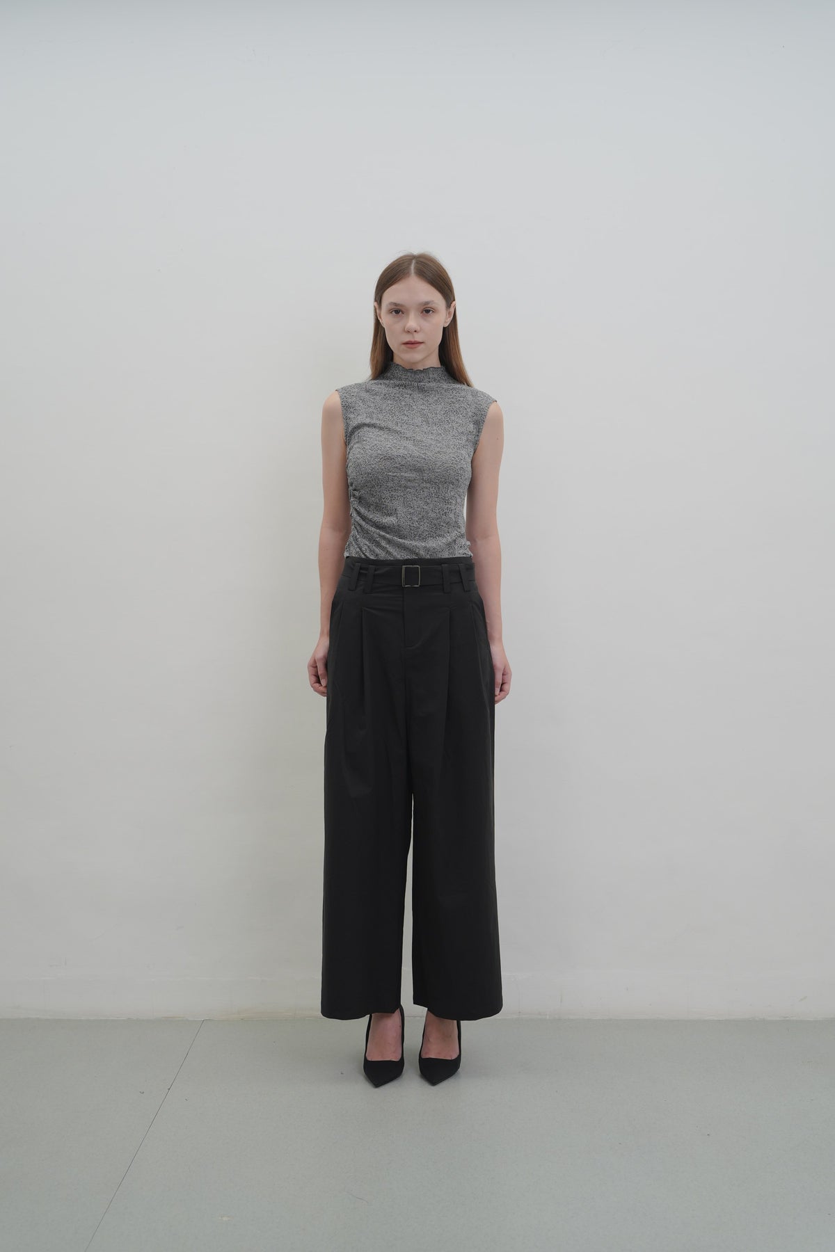 Elsie Top in Grey — Off-Duty Suiting by Florenco