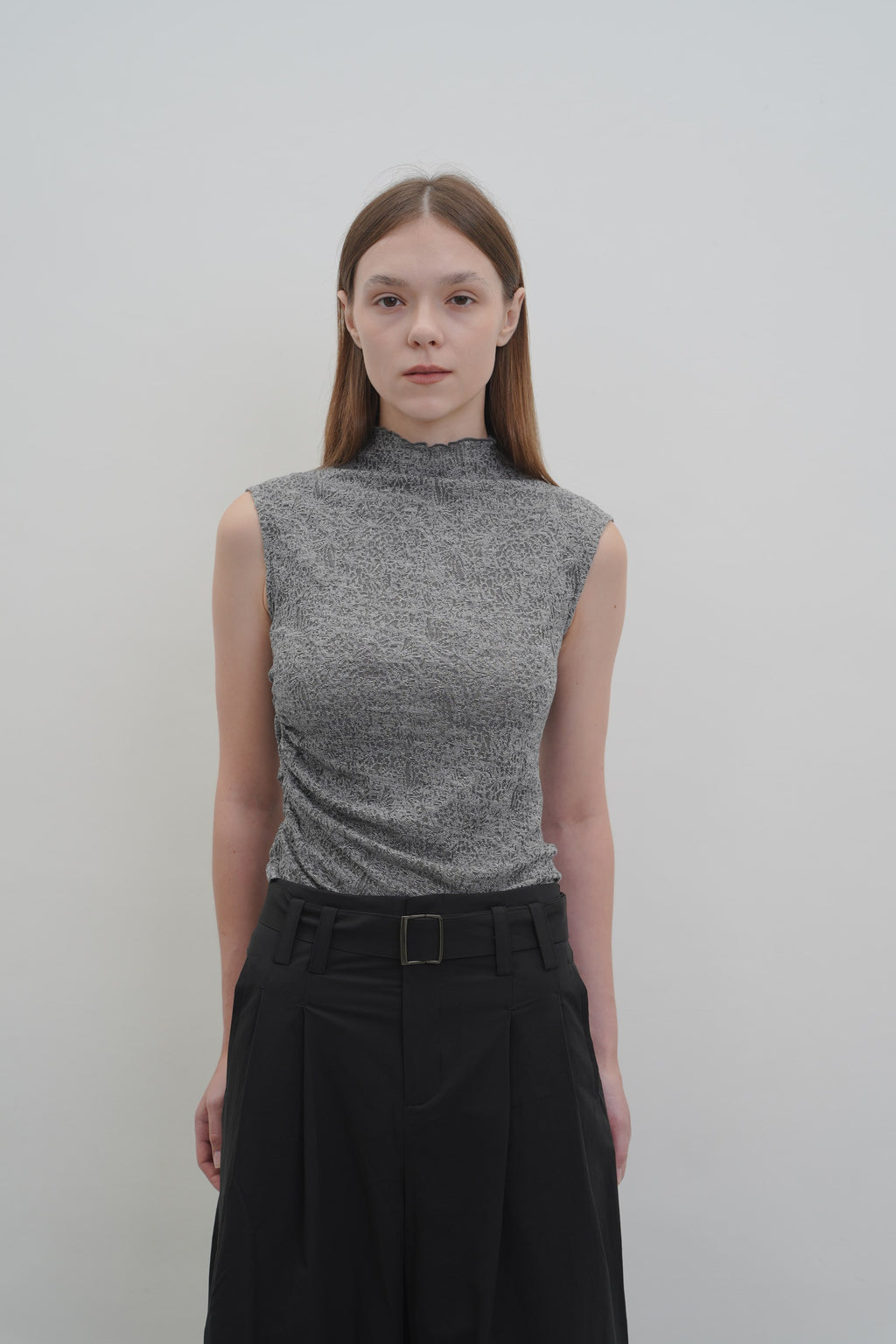 Elsie Top in Grey — Off-Duty Suiting by Florenco