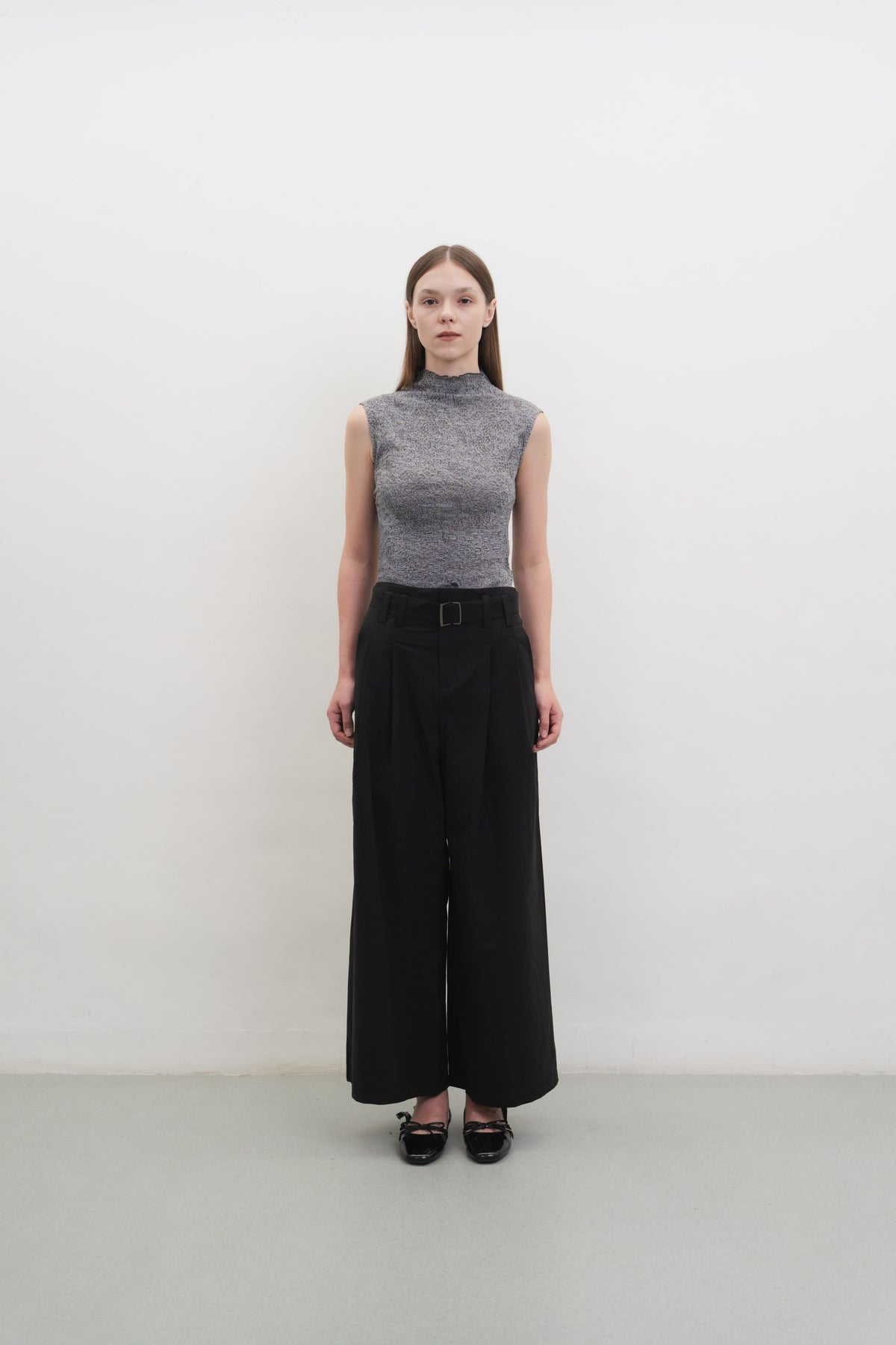 Elsie Top in Grey — Off-Duty Suiting by Florenco
