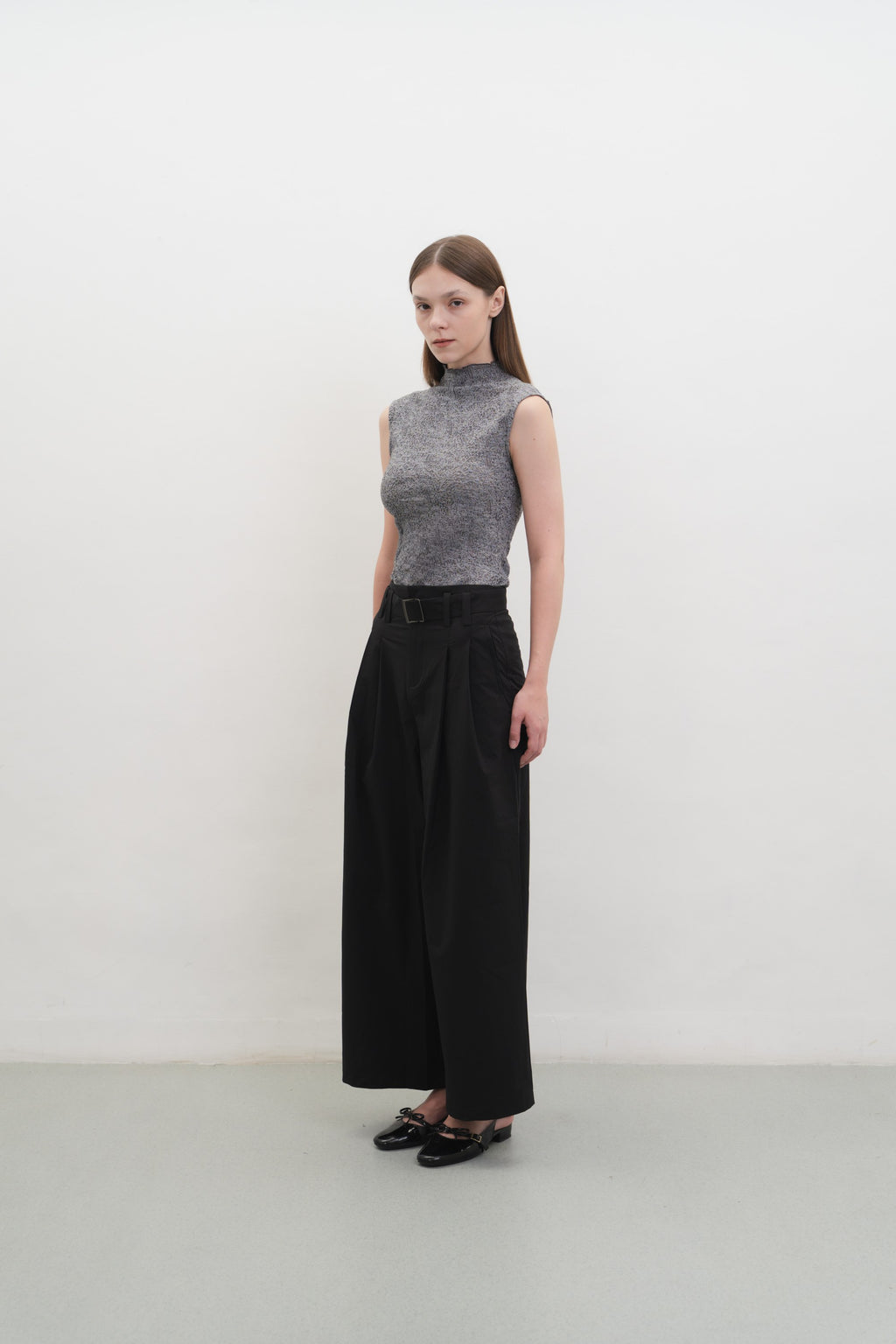 Elsie Top in Grey — Off-Duty Suiting by Florenco