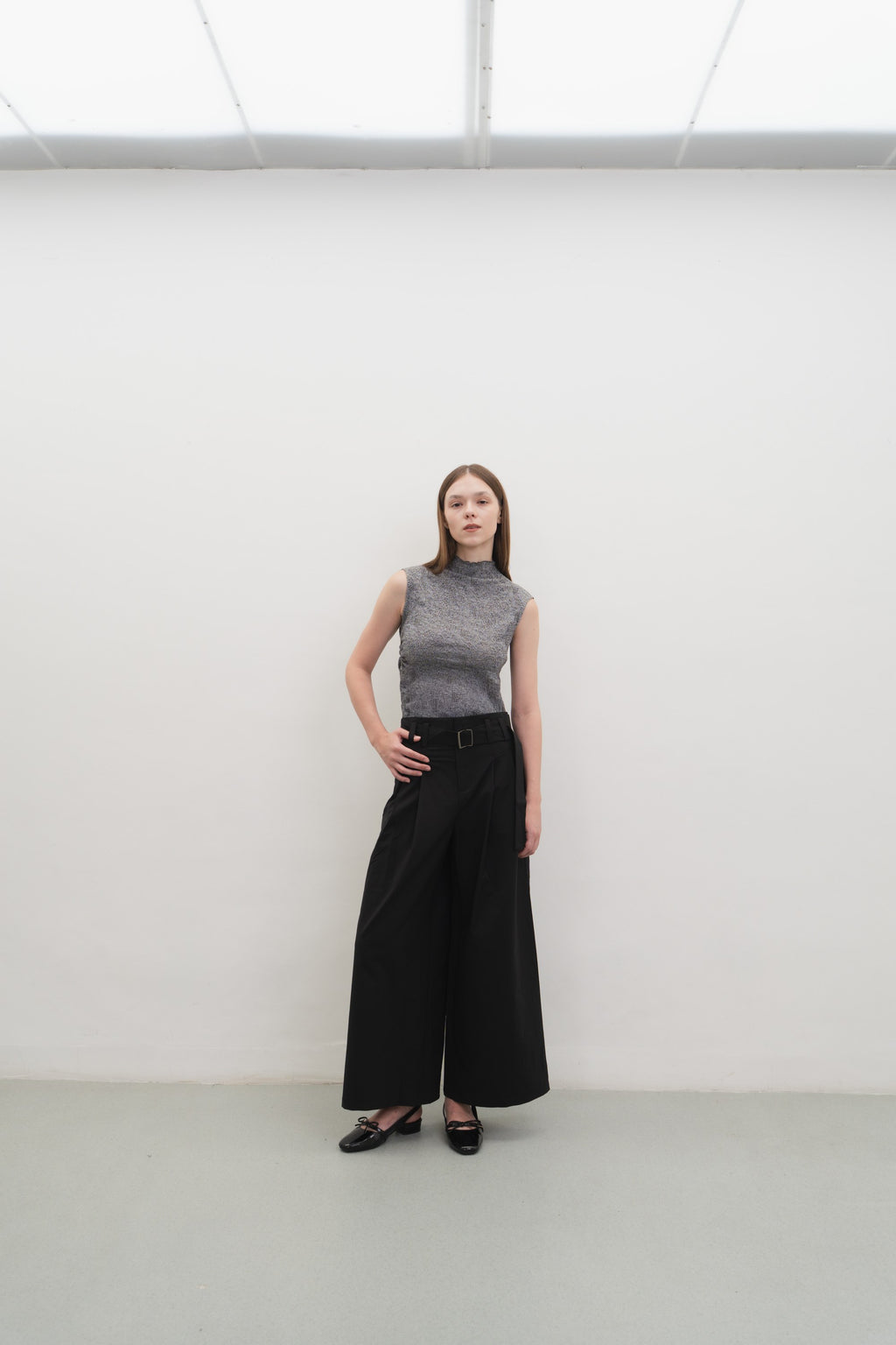 Elsie Top in Grey — Off-Duty Suiting by Florenco