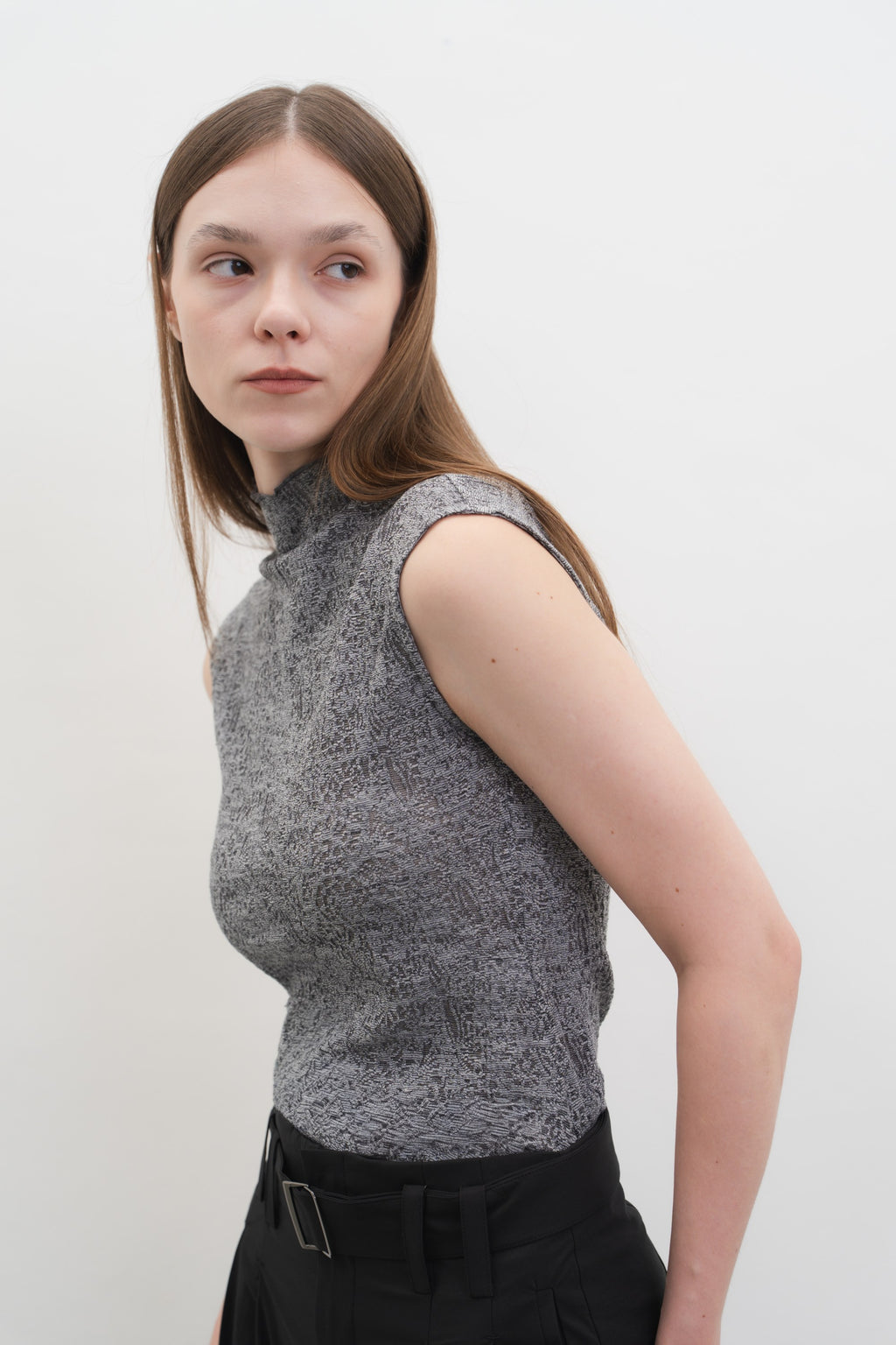 Elsie Top in Grey — Off-Duty Suiting by Florenco