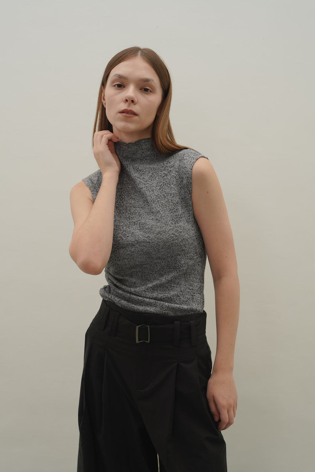 Elsie Top in Grey — Off-Duty Suiting by Florenco
