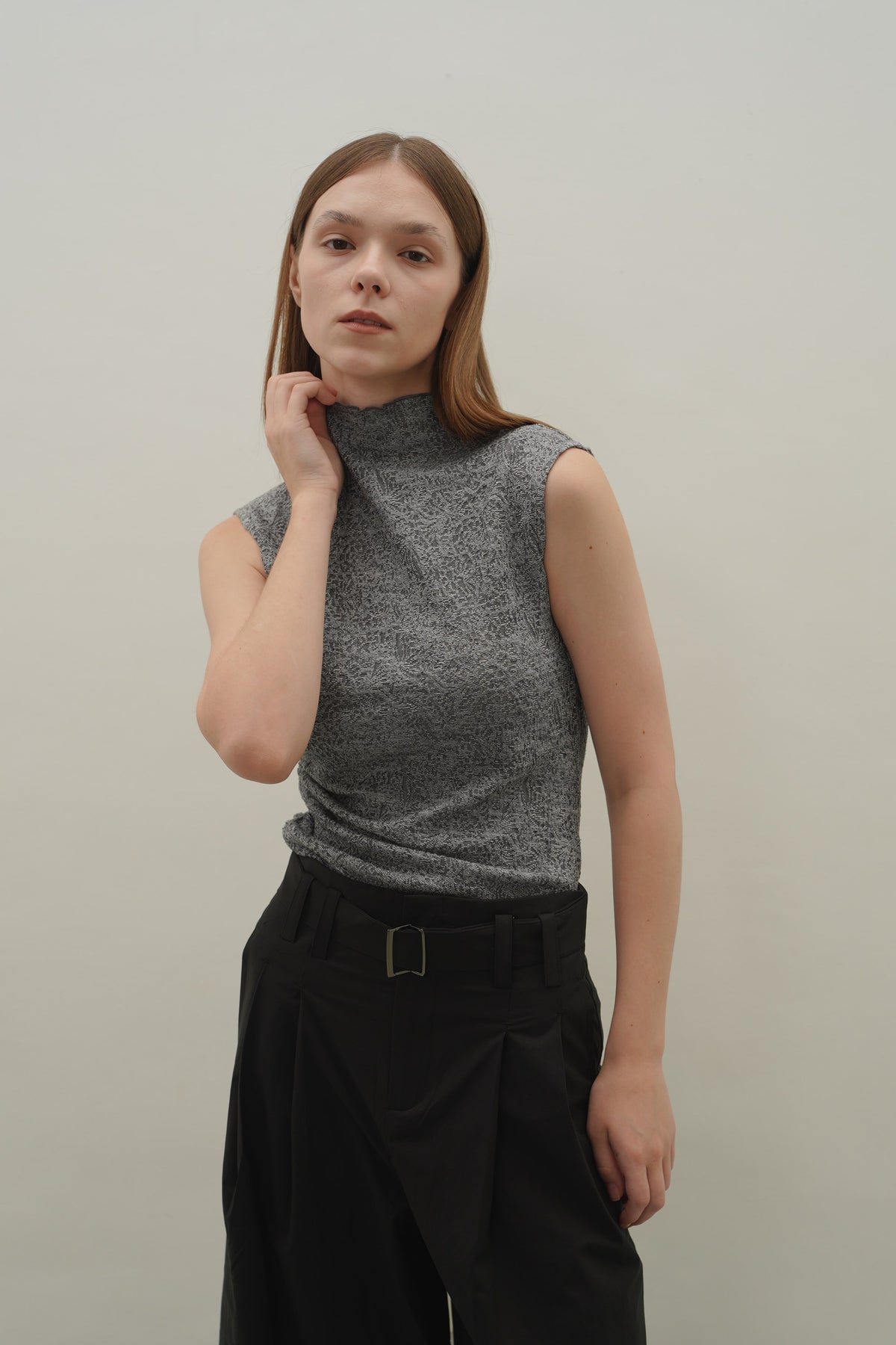 Elsie Top in Grey — Off-Duty Suiting by Florenco