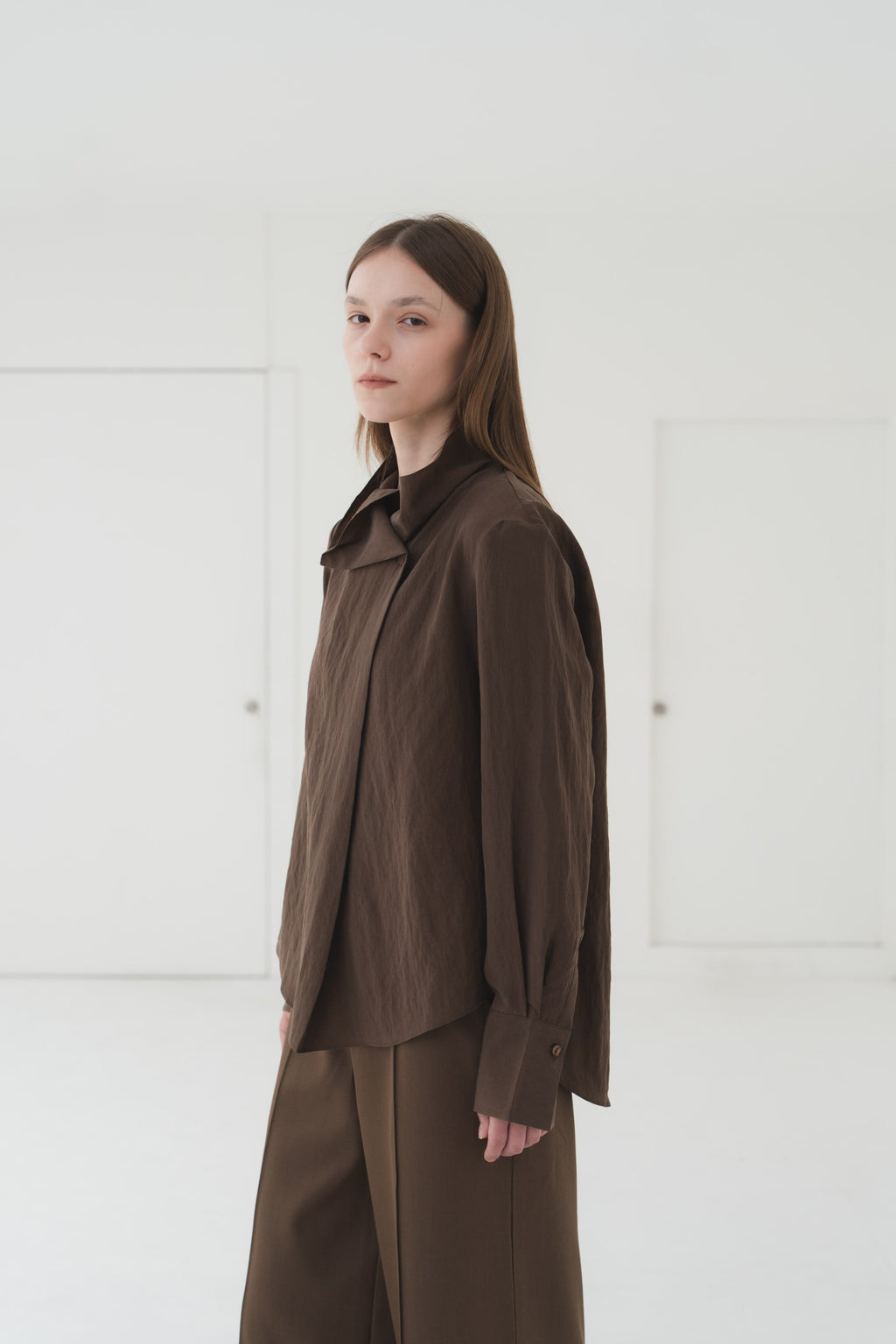Rowan Top in Brown — Off-Duty Suiting by Florenco