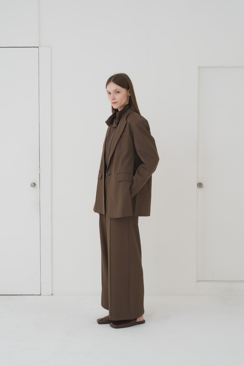 Estelle Pants in Brown — Off-Duty Suiting by Florenco