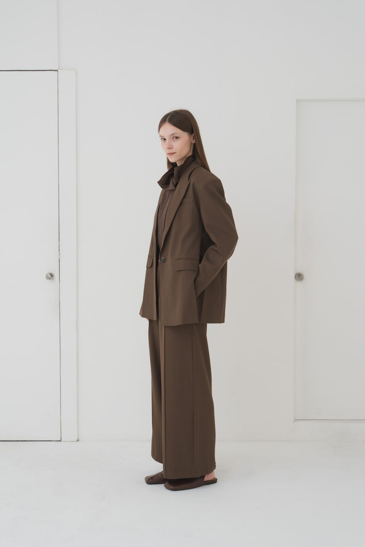 Estelle Pants in Brown — Off-Duty Suiting by Florenco