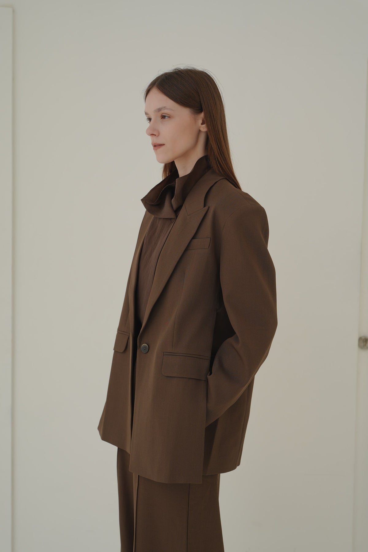 Estelle Blazer in Brown — Off-Duty Suiting by Florenco