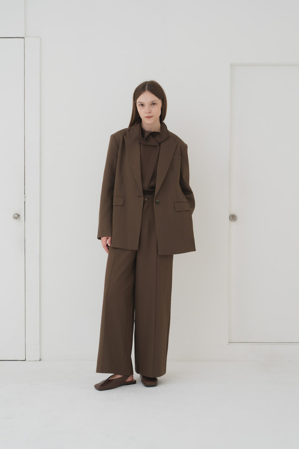 Estelle Blazer in Brown — Off-Duty Suiting by Florenco