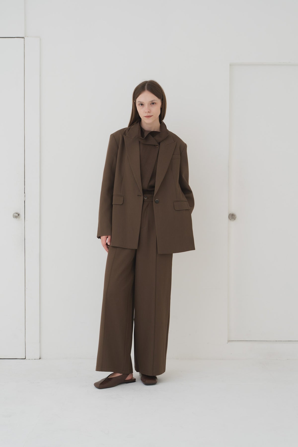 Estelle Pants in Brown — Off-Duty Suiting by Florenco