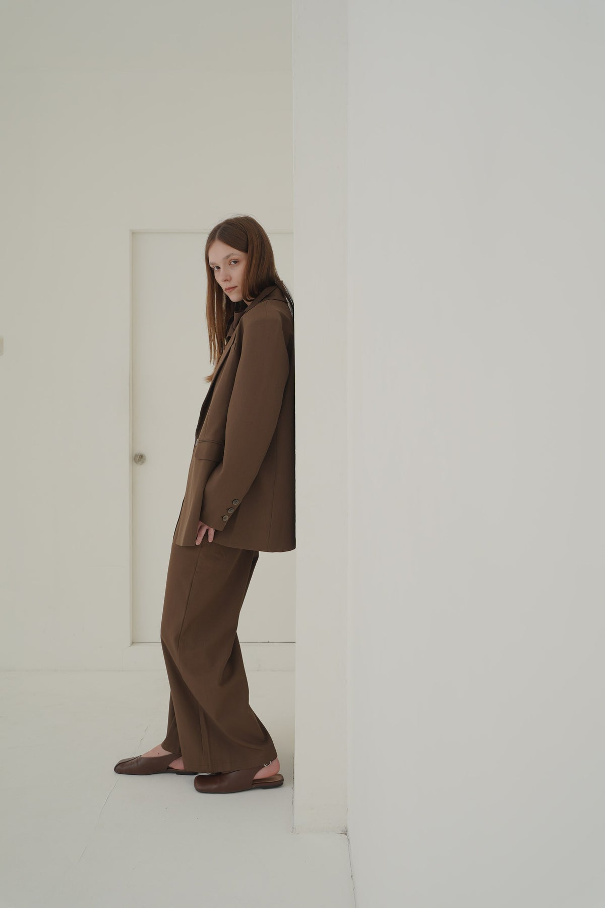 Estelle Pants in Brown — Off-Duty Suiting by Florenco