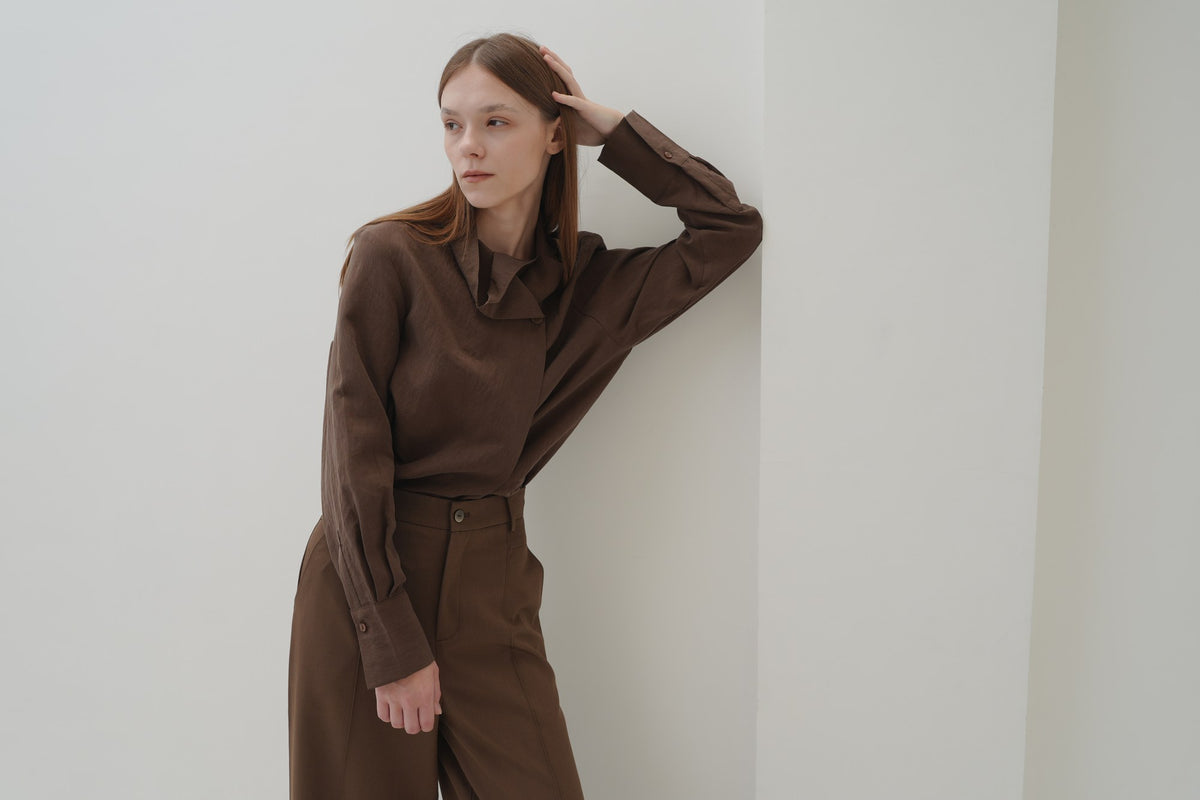 Rowan Top in Brown — Off-Duty Suiting by Florenco