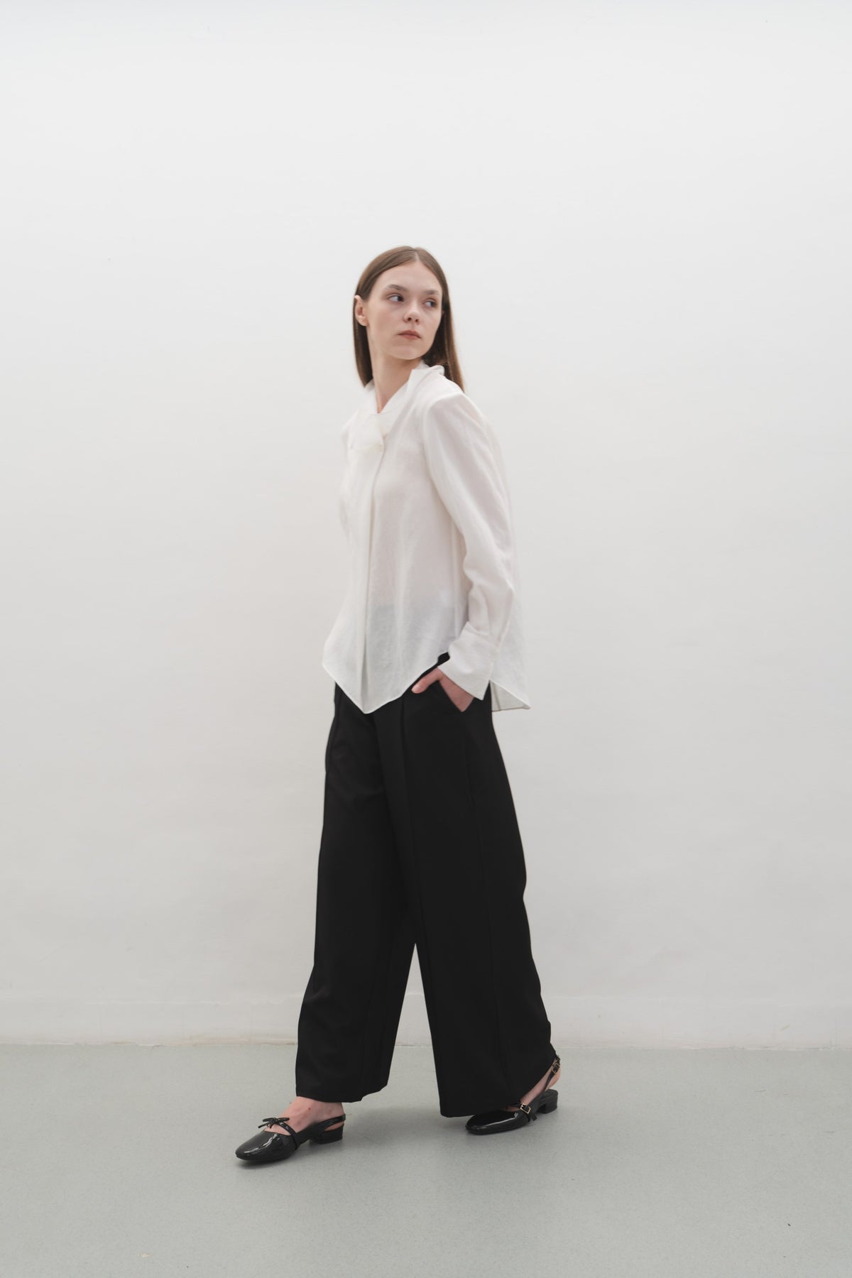 Rowan Top in White — Off-Duty Suiting by Florenco