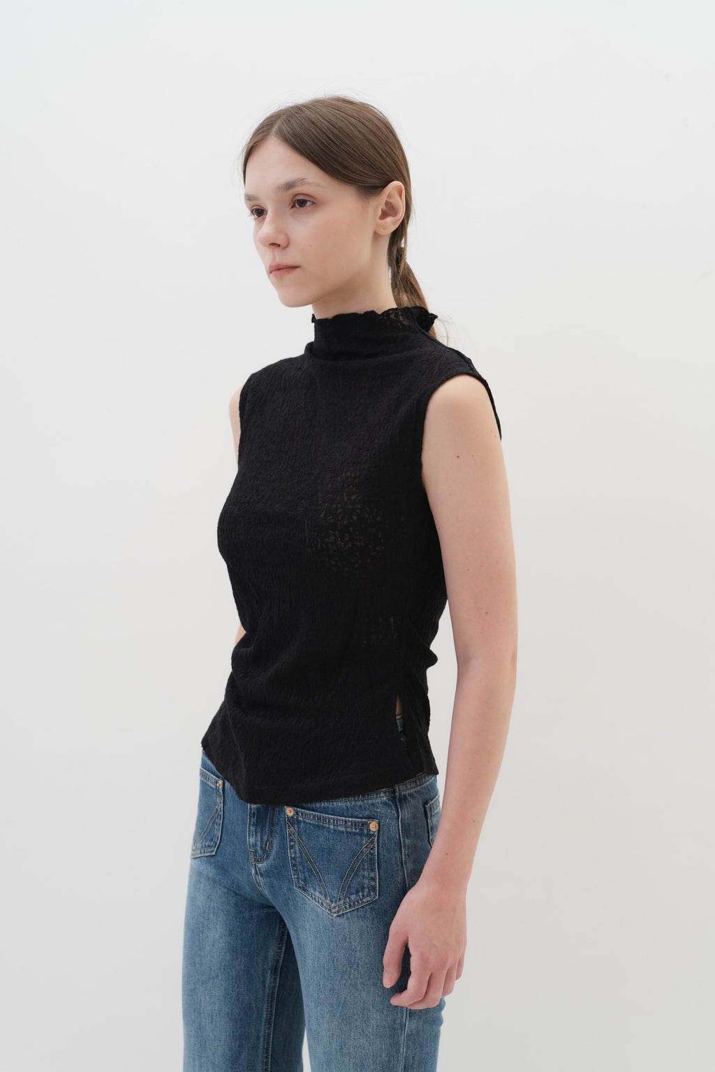 Elsie Top in Black — Off-Duty Suiting by Florenco