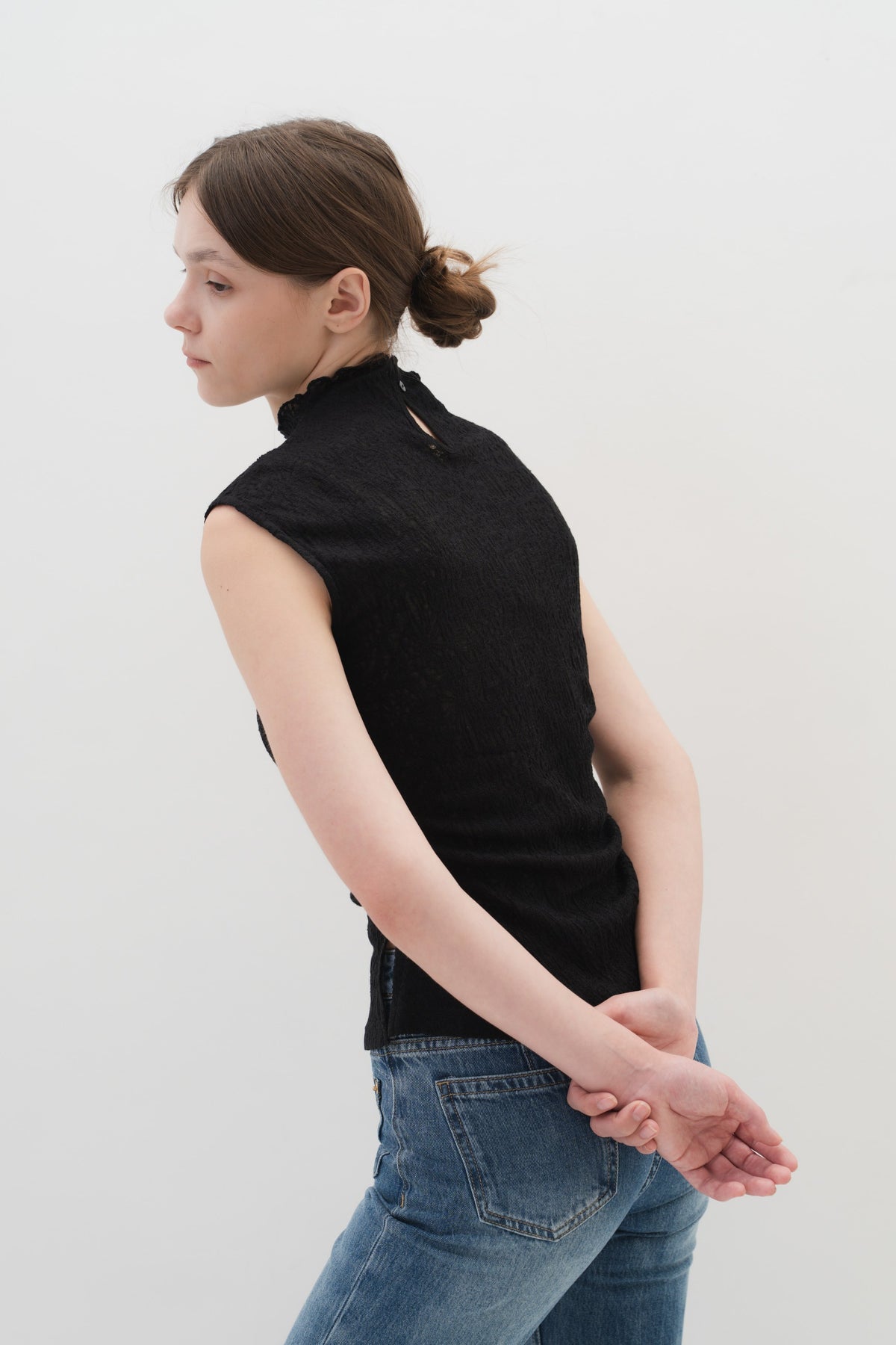 Elsie Top in Black — Off-Duty Suiting by Florenco