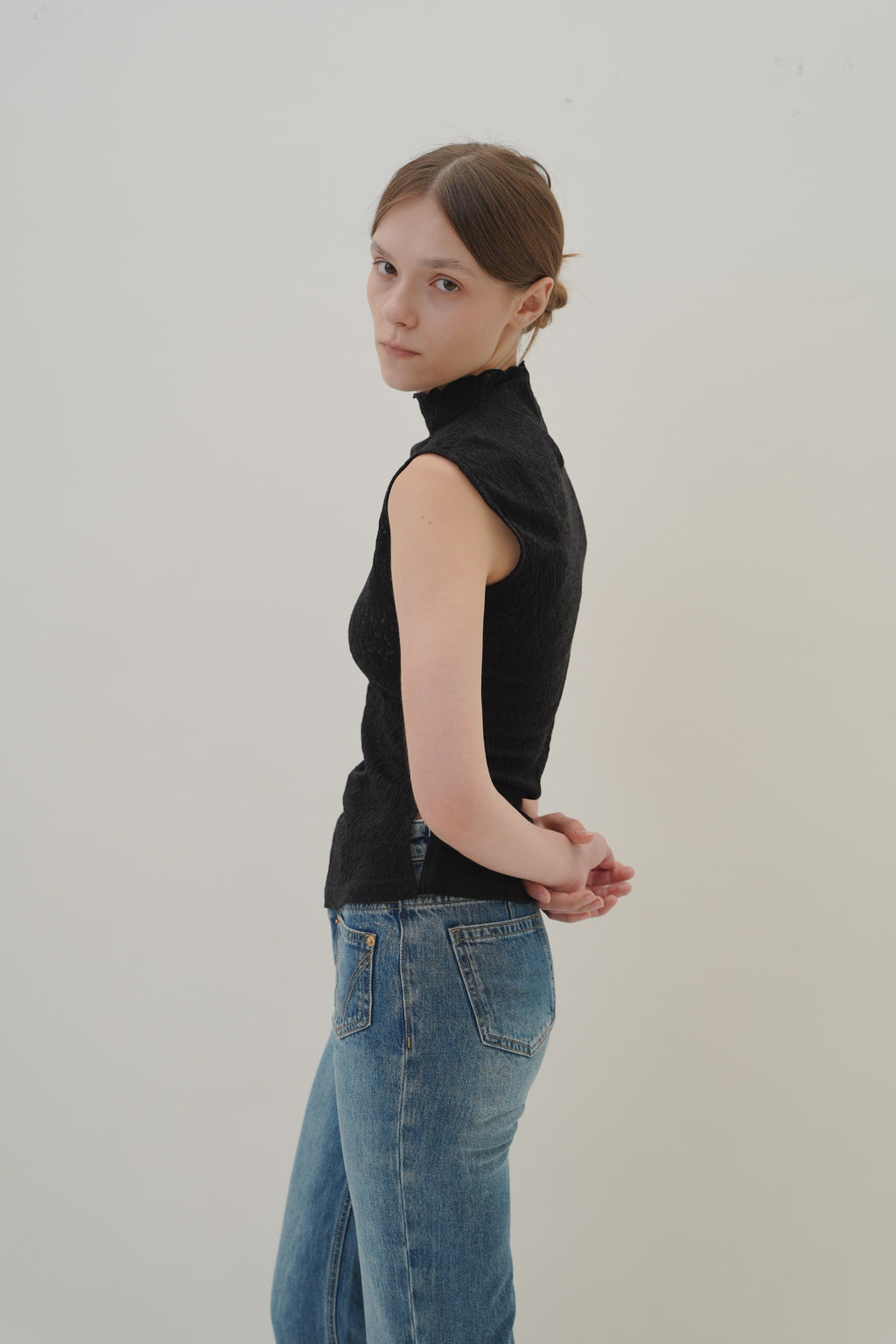Elsie Top in Black — Off-Duty Suiting by Florenco