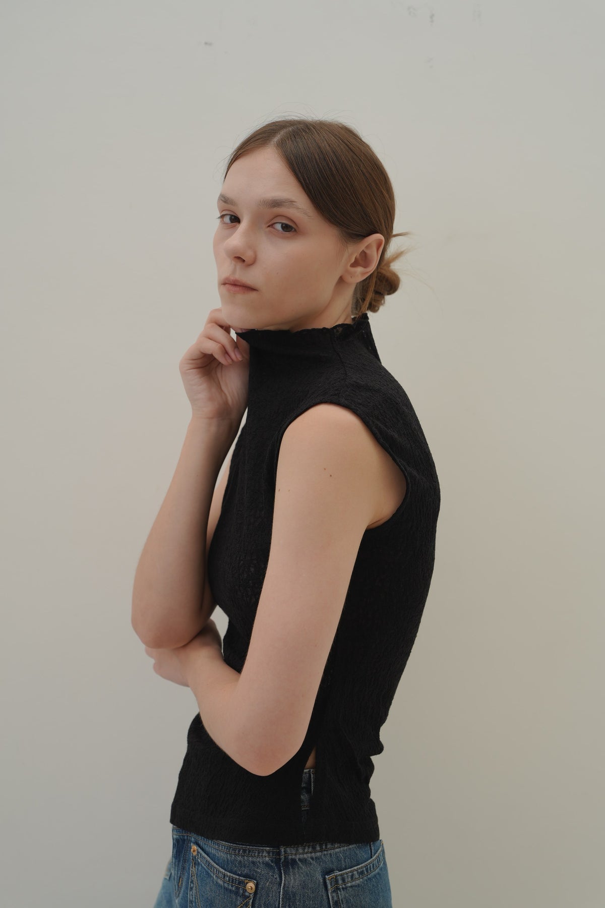 Elsie Top in Black — Off-Duty Suiting by Florenco