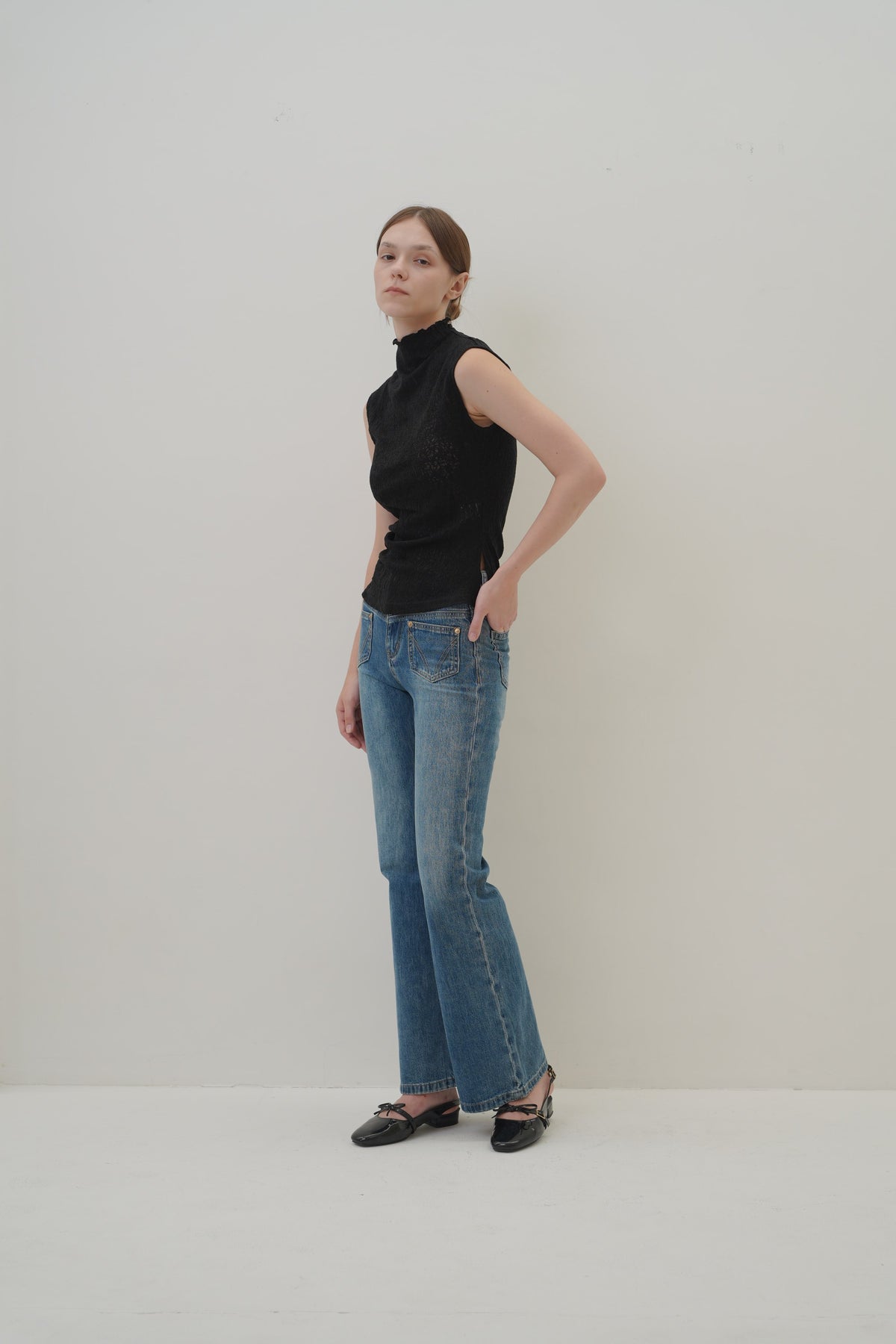 Elsie Top in Black — Off-Duty Suiting by Florenco