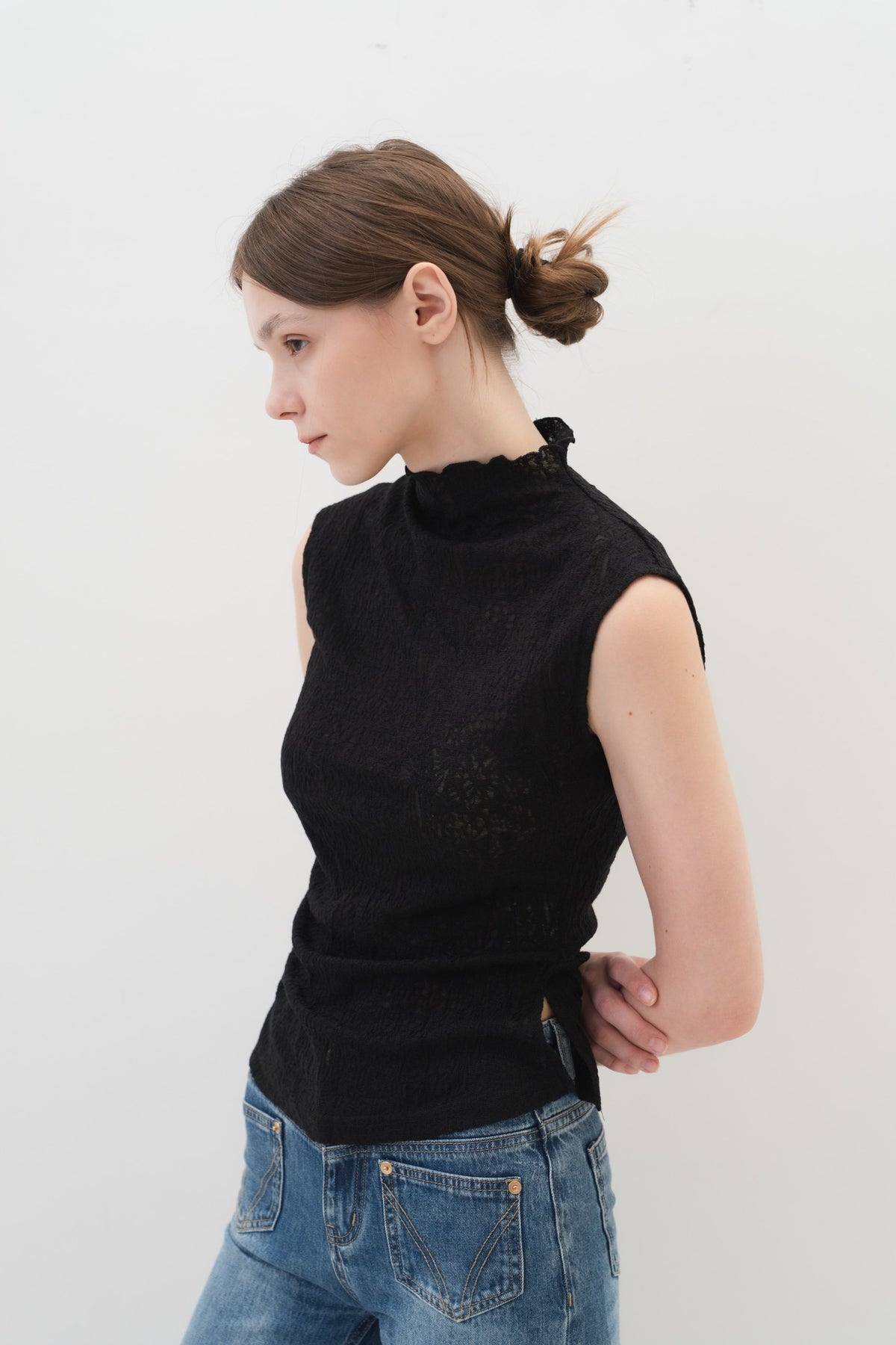 Elsie Top in Black — Off-Duty Suiting by Florenco